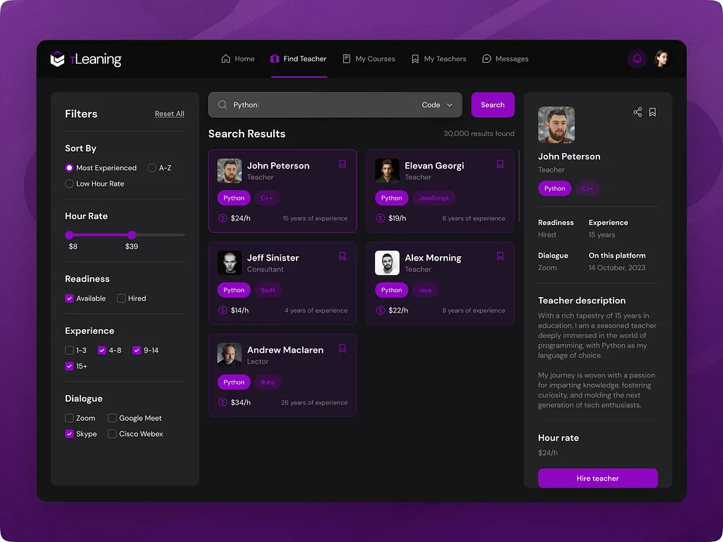 Screenshot of the LMS dashboard showing courses, lessons, and AI recommendations